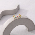 wholesale 925 Sterling Silver Colored Zircon Arc Small Ear Studs For Women,。-0-1