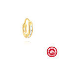 wholesale S925 Sterling Silver Classic Light Luxury Square Diamond Ear Hoops, Hot-Selling Niche。-0-5