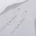 wholesale 925 Silver Trendy Moissanite Hoop Earrings for Women, High-End Luxury Style, Hypoallergenic, Colorfast, Circular Earrings-0-1