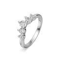 Gold Plated Sterling Silver Crown Ring Moissanite Mixed-Set-0-3