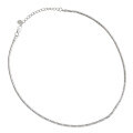 wholesale S925 Sterling Silver 386 Korean Version Ins Minimalist Round Body Engraved Snake Chain Necklace Women Choker Collarbone Chain-0-4