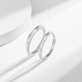 wholesale 999 Sterling Silver Diamond-shaped Adjustable Open Ring for Long-distance Lovers Valentine's Day Jewelry Couple Rings-0-1