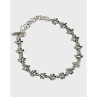 wholesale S925 Sterling Silver Korean Version Ins Minimalist Style Retro Cross Small Design Sense Simple Chain Bracelet for Women-Vintage Silver 925 Silver