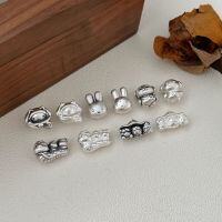 wholesale Vintage Antique 3D Hard Silver Zodiac Snake and Trinity Accessories DIY Handmade Jewelry Pendant-Puppy (old)