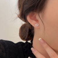 wholesale 925 Sterling Silver Minimalist Stylish Pig Nose Stud Earrings Women Korean New Trendy Ins Style High-end Elegant Earrings-Sterling silver