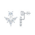 S925 Sterling Silver Versatile Elegant Two-Way Stackable Earrings for Women, European and American Cross-Border Hot Seller, Ins Style-0-6