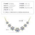 925 Silver Women's Luxury D Color Moissanite Necklace, Simple and Elegant-0-5