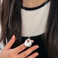 wholesale S925 Sterling Silver Korean Style Solid Silver Pendant Necklace for Women, Ins Luxury Minimalist High-Impact Collarbone Chain with Premium Finish-Sterling silver
