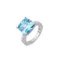 wholesale S925 Sterling Silver Ring Set with Aquamarine, High Carbon Diamond Zircon, and Pink Zircon for Wholesale and Distribution-0-4