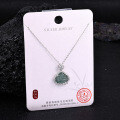Metal Alloy Crystal Butterfly Necklace and Earring Set-0-22