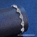 S925 Sterling Silver Moissanite Bracelet with Heart Design-0-0