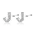 wholesale Metal material: 925 Sterling Silver Earring type: Stud Earrings Style: Luxury, High-end Feature: Inlaid with Zircon Design: 26 Letters Target audience: Women Use: Cross-border wholesale-0-14