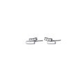 wholesale 925 Silver Smile Earrings for Women, Minimalist Ear Care with Diamond Accents, Double-Layer Earrings for Sleeping G9429-0-4