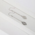 wholesale S925 sterling silver summer fresh leaf ear thread women's niche design earrings silver ear pin cross-border new accessory-0-3