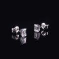 wholesale 9/10/14/18K Gold, Platinum Four-Prong 08 Carat Moissanite Stud Earrings with Emerald Cut, Minimalist Style-0-3