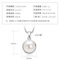 S925 Silver Icy Elegance Necklace with Moissanite and Freshwater Pearl-0-6