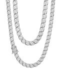 wholesale S925 Sterling Silver Moissanite 10mm Cuban Link Chain Hip Hop Jewelry for Men, TEMU Best Seller-0-6