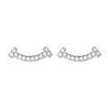 wholesale S925 Sterling Silver Full Diamond Smile Earrings for Women, Small and Exquisite Smile Earrings, High-End Sense Light Luxury Ear Wholesale-0-4