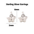 wholesale Metal: S925 Sterling Silver Cute Star Ear Studs For Women, High-end Sense, Sweet, Ins Style, Popular Luxury Sterling Silver Earrings, Adorable-0-17