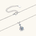 wholesale S925 Sterling Silver New D Color Four-Prong Full Moissanite Necklace, Small and Exquisite High-End Pendant Collarbone Chain for Wholesale-0-2