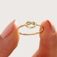 wholesale S925 Sterling Silver Original Design Red Elk Ring for Women, Minimalist and Versatile Luxury Jewelry-BZ0763-Gold US Size 8