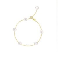 wholesale S925 Sterling Silver Versatile Long Pearl Necklace With Starry Accents-L881, Glass Beads, 18K Yellow Coating, Swimming Paint, Palladium Base, 6mm Glass Beads, 19cm &gt; 925 Silver