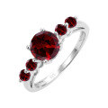 wholesale S925 Sterling Silver High-End Ring with Natural Crystal Topaz Sapphire and Ruby for Men and Women-0-0