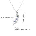 wholesale S925 Sterling Silver Moissanite Single 03ct Diamond-Studded Bean Pod Necklace Fashion Minimalist Light Luxury Collarbone Chain Wholesale-0-5