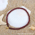 wholesale S925 Sterling Silver Cloud-Pull Jewelry Natural Garnet Anklet Elastic Rope Ankelt Factory Direct Wholesale-0-3