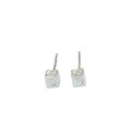 wholesale Sterling Silver S925 Minimalist Square Stud Earrings for Women, Korean Style Small Luxe Look High-end Sensitive Skin Friendly Student Earrings-0-4