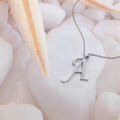 wholesale S925 Sterling Silver Fashionable and Personalized Necklace with 26 Uppercase Initial Letters, Popular European and American Style from Ling Cifang Jewelry-0-2