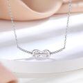wholesale 925 Sterling Silver Trending Hot-Selling Accessories New Love Infinity Necklace for Women, Small Batch Design Unique Bow Choker Ins-0-2