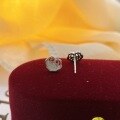 wholesale S925 Sterling Silver Chic and Versatile Maker-style Earrings with Auspicious Cloud and Diamond Inlay, Perfect Gift for Girlfriend-0-3