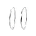 wholesale S925 Silver Fashion Retro Water Drop Large Hoop Earrings, Minimalist Plain Circle Trendy Personalized Design Earrings with Ear Clips-0-4