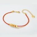 wholesale S925 Sterling Silver Snake Year Red Rope Bracelet for Women, Original Design Red Braided Cord Gift-0-1