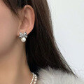wholesale 925 Silver New Jewelry 10mm Pearl Earrings Fashion Elegant High-end Versatile Earrings for Women-0-3