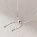 wholesale S925 Silver Necklace, Nalan Adjustable Free-Pull Snake Chain Ins Style Small Light Bead Choker Y00141-0-3