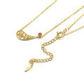 wholesale S925 Silver Natural Ruby Meteor Necklace for Women, Korean and Japanese Style Small Fresh Star-Shaped Collarbone Chain, Starlight Series Pendant-0-4