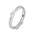 wholesale S925 Sterling Silver Original Design High-end Couple Rings Adjustable Plain Band Rings Valentine's Day Gift-0-55