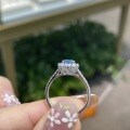 925 Silver 5*8mm Teardrop Lab-Grown Spinel Ring for Women-0-1