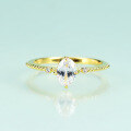 wholesale S925 Sterling Silver Plated with 14K Gold, Set with 5A Zircon, Fashion and Elegant Luxury Gemstone Ring-0-1