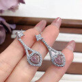 wholesale S925 silver new 6*6 heart-shaped earrings trendy ins earrings women's cross-border style-0-2