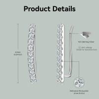 S925 Sterling Silver Minimalist Dual-Wear Ear Studs, Ins Style-N styles available for clearance sale with free shipping. 925 silver.