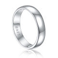 wholesale S925 Sterling Silver European and American Style Fashion Index Finger Ring, Arc Smooth Plain Band Wholesale-0-0