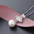 wholesale S925 Sterling Silver New Style Pearl and Shell Bead Pendant Necklace Minimalist Women's Jewelry Wholesale from Source Factory-0-2