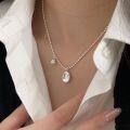 wholesale S925 sterling silver beaded Swarovski natural pearl necklace for women, ins, new fashion collarbone chain-0-2