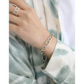 wholesale S925 Sterling Silver 020 Korean Version Ins Retro Chain Bracelet for Women Personality Silver Chain Accessory-0-4