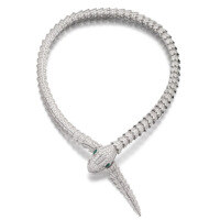 wholesale 925 Silver Gold-Plated Pendant Chain with High-Carbon Diamond, Muzo Green Snake Bone, Advanced Jewelry for Women, Exquisite-Necklace 925 Silver