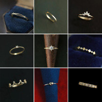 wholesale 925 Silver Tide Xiao Bai Ring for Women, Korean Style Minimalist Open Adjustable Light Luxury Fashion Index Finger Stackable Ins Trendy Versatile Pinky Ring-XB354 Adjustable opening