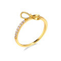wholesale S925 silver gold-plated micro-pave zirconia Japanese sweet bow twisted ring for women-0-4